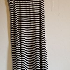 Azules Black And White Striped Maxi Skirt Size XL
